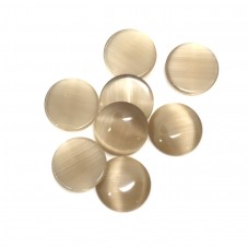 Cabochon en Verre Œil de Chat Brun Clair 12mm [à l'unité]