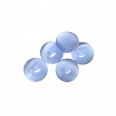Cabochon en Verre Œil de Chat Bleu Clair 10mm [à l'unité]