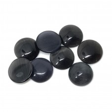 Cabochon en Verre Œil de Chat Noir Irisé 10mm [à l'unité]