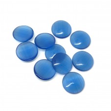 Cabochon en Verre Oeil de Chat Bleu Foncé 10mm [à l'unité]