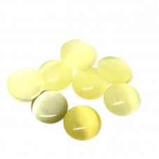 Cabochon en Verre Oeil de Chat Jaune 10mm [à l'unité]