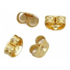 10 Stoppers Embouts en Acier Inoxydable Doré pour Boucles d'Oreilles
