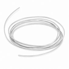 2 Mètres de Cordon Imitation Cuir Brillant Argenté 2mm pour la Création de Bijoux Fantaisie - DIY