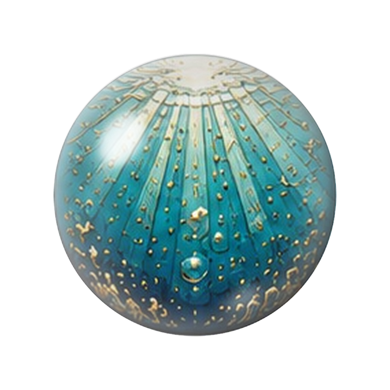 Cabochon en Verre Illustré Rayons de Soleil Sous la Mer 12 à 25mm