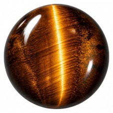 Cabochon en Pierre Naturelle Oeil de Tigre 25mm pour la Création de Bijoux Fantaisie - DIY