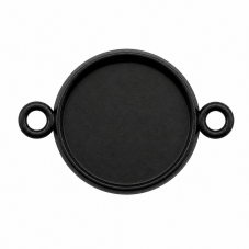 2 Supports Connecteurs Noirs pour Cabochon 20mm pour la Création de Bijoux Fantaisie - DIY