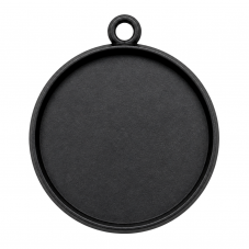 4 Supports Pendentifs Noirs pour Cabochon 12mm pour la Création de Bijoux Fantaisie - DIY