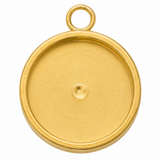 Support Pendentif Doré en Acier Inoxydable pour Cabochon 12mm pour la Création de Bijoux Fantaisie - DIY