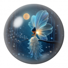 Cabochon en Verre Illustré Fée Musicienne au Violon 12 à 25mm pour la Création de Bijoux Fantaisie - DIY