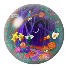 Cabochon en Verre Illustré Forêt Fantastique aux Fleurs Bavardes 12 à 25mm pour la Création de Bijoux Fantaisie - DIY