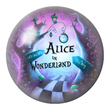 Cabochon en Verre Illustré Chemin d’Alice au Pays des Merveilles 12 à 25mm pour la Création de Bijoux Fantaisie - DIY