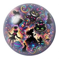 Cabochon en Verre Illustré Constellation du Pays des Merveilles 12 à 25mm pour la Création de Bijoux Fantaisie - DIY