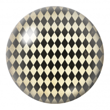 Cabochon en Verre Illustré Damier Noir et Ivoire Vintage 12 à 25mm pour la Création de Bijoux Fantaisie - DIY
