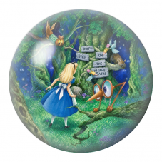 Cabochon en Verre Illustré Alice devant les Sentiers Insensés 12 à 25mm pour la Création de Bijoux Fantaisie - DIY