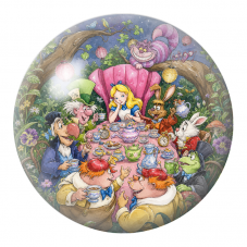 Cabochon en Verre Illustré Grand Goûter d’Alice sous les Lanternes 12 à 25mm pour la Création de Bijoux Fantaisie - DIY