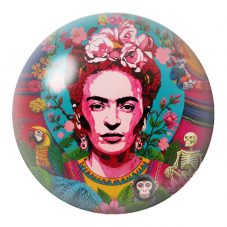 Cabochon en Verre Illustré Frida Pop avec Squelette et Animaux 12 à 25mm pour la Création de Bijoux Fantaisie - DIY