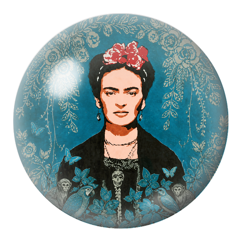 Cabochon en Verre Illustré Frida Vintage aux Singes, Perroquets et Papillons 12 à 25mm