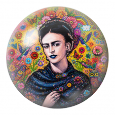 Cabochon en Verre Illustré Frida Fantaisie aux Colibris, Chouette et Arc-en-Ciel 12 à 25mm pour la Création de Bijoux Fantaisie 