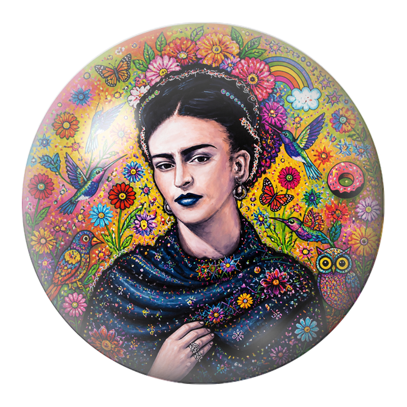 Cabochon en Verre Illustré Frida Fantaisie aux Colibris, Chouette et Arc-en-Ciel 12 à 25mm