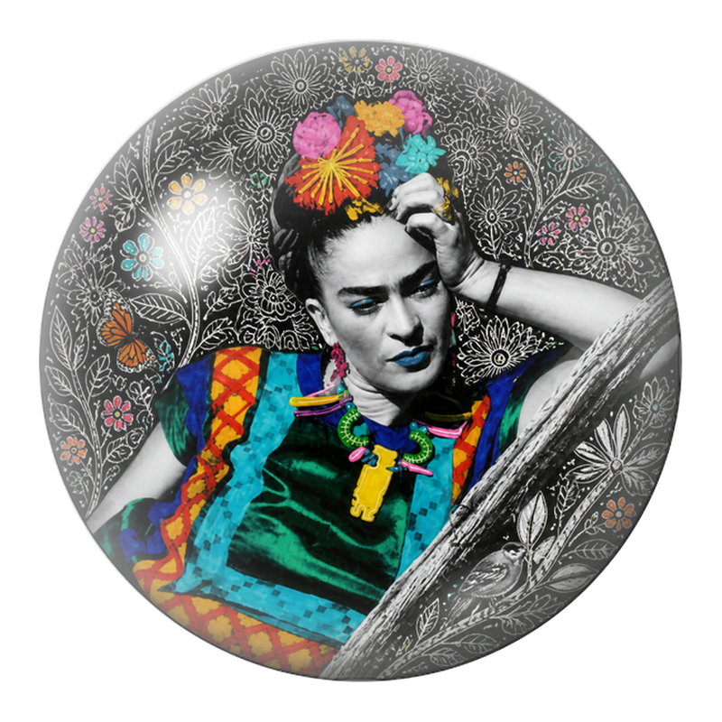 Cabochon en Verre Illustré Frida Songeuse à l’Arbre Fleuri 12 à 25mm