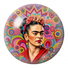 Cabochon en Verre Illustré Frida Pop aux Motifs Colorés 12 à 25mm pour la Création de Bijoux Fantaisie - DIY