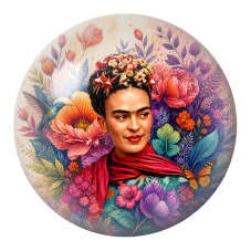 Cabochon en Verre Illustré Frida au Colibri et au Papillon 12 à 25mm pour la Création de Bijoux Fantaisie - DIY