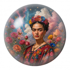 Cabochon en Verre Illustré Frida au Jardin Étoilé 12 à 25mm pour la Création de Bijoux Fantaisie - DIY