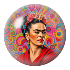 Cabochon en Verre Illustré Frida Pop aux Motifs Colorés 12 à 25mm pour la Création de Bijoux Fantaisie - DIY
