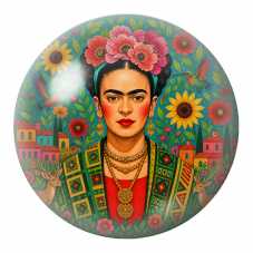 Cabochon en Verre Illustré Frida au Village et aux Cerfs 12 à 25mm pour la Création de Bijoux Fantaisie - DIY
