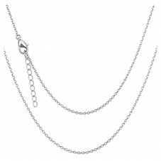 Collier Chaîne à Maille 2x1,5mm en Acier Inoxydable Argenté - 41cm de Long