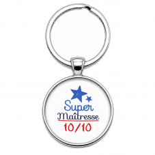 Porte-clé "Super Maîtresse" Cadeau de Fin d'Année d’École pour la Création de Bijoux Fantaisie - DIY