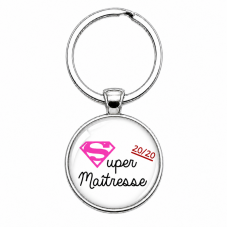 Porte-clé "Super Maîtresse" Cadeau de Fin d'Année d’École pour la Création de Bijoux Fantaisie - DIY