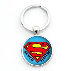 Porte-clé "Super Maître" Emblème S Cadeau de Fin d’Année pour la Création de Bijoux Fantaisie - DIY