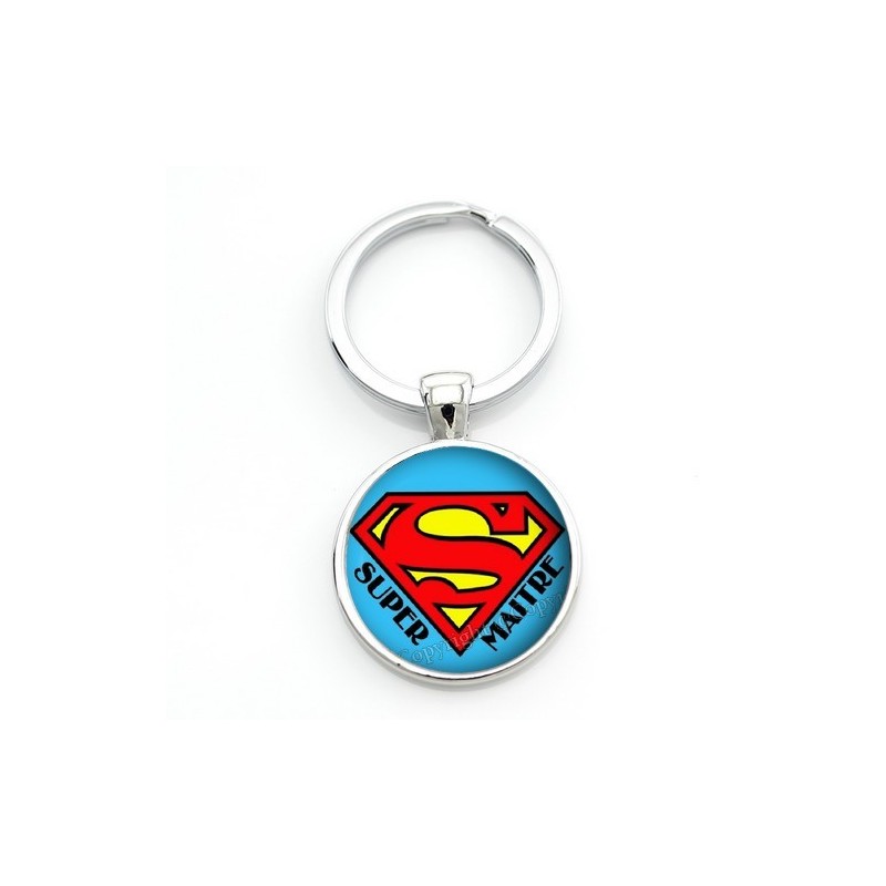 Porte-clé "Super Maître" Emblème S Cadeau de Fin d’Année