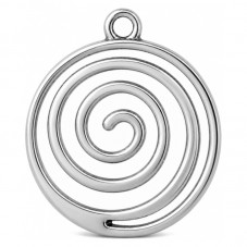 4 Breloques Spirale Argentée 19x17mm pour la Création de Bijoux Fantaisie - DIY