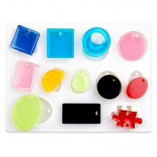 Moule en Silicone 12 Pendentifs pour Création en Résine Fimo pour la Création de Bijoux Fantaisie - DIY