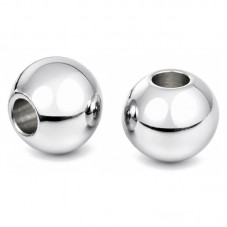 20 Perles Intercalaires Argentées en Acier Inoxydable 6mm pour la Création de Bijoux Fantaisie - DIY