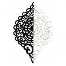 Connecteur Filigrane Ajouré Noir et Blanc 58x37mm pour la Création de Bijoux Fantaisie - DIY