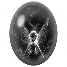 Cabochon en Verre Illustré Fée dans la Voie Lactée 13 x 18, 18 x 25 ou 30 x 40 mm pour la Création de Bijoux Fantaisie - DIY
