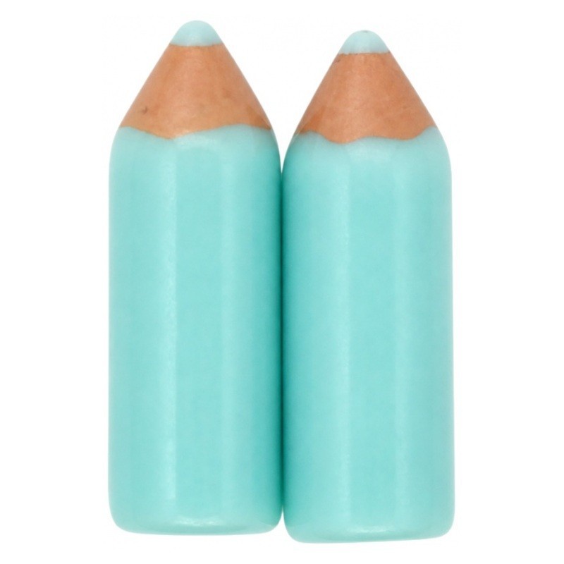 2 Cabochons Miniature Crayon Bleu en Résine 18mm