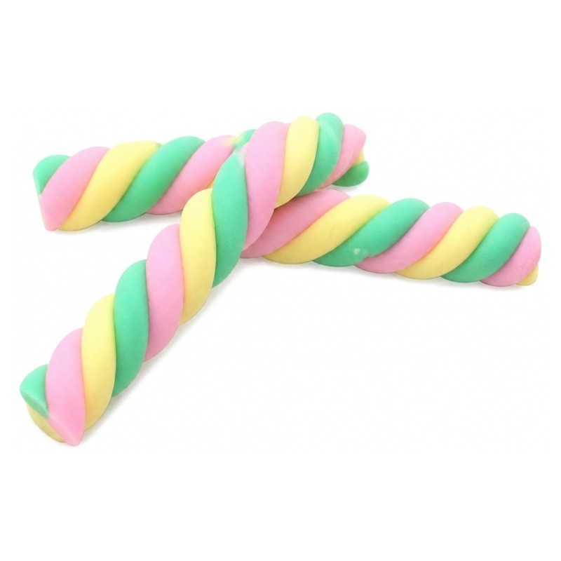 2 Cabochons Bâton Guimauve Bonbon Miniature en Fimo 20x5mm