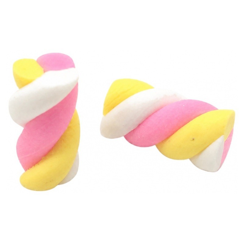 2 Cabochons Guimauve Bonbon Miniature Fimo 17mm