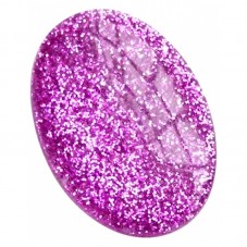 2 Cabochons Rose Pailleté en Résine 18x25mm pour la Création de Bijoux Fantaisie - DIY