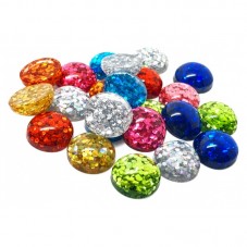 10 Cabochons Paillettes en Résine soit 5 Paires 12mm pour la Création de Bijoux Fantaisie - DIY