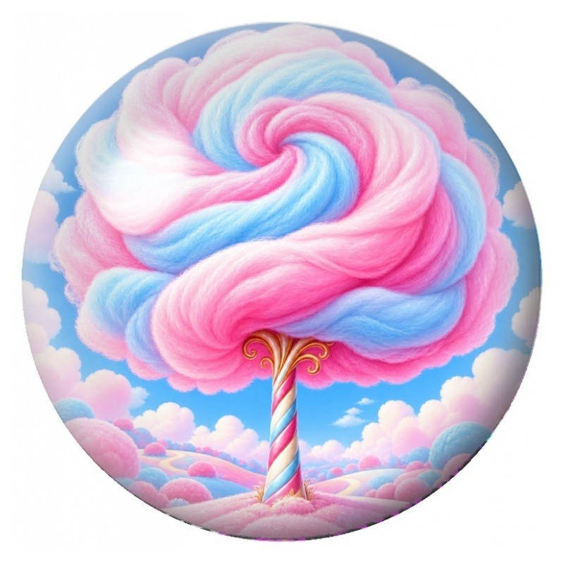 Cabochon en Verre Illustré Arbre de Barbe à Papa 12 à 25mm