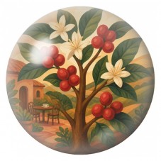 Cabochon en Verre Illustré Cerisier aux Fleurs Blanches 12 à 25mm pour la Création de Bijoux Fantaisie - DIY