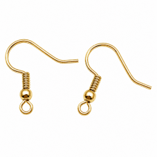 10 Supports Boucle d'Oreille Crochet Doré en Acier Inoxydable soit 5 Paires pour la Création de Bijoux Fantaisie - DIY