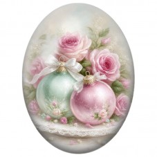 Cabochon en Verre Illustré Boules Pastel dans un Bouquet de Roses 13x18, 18x25 ou 30x40mm pour la Création de Bijoux Fantaisie D