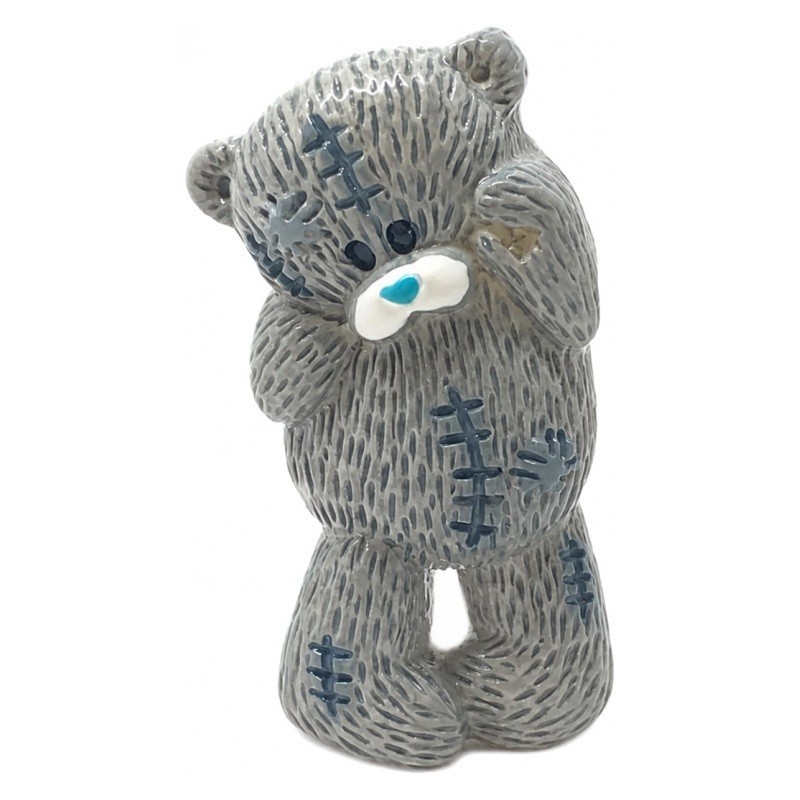 Cabochon Ourson Nounours Gris en Résine 24x14mm