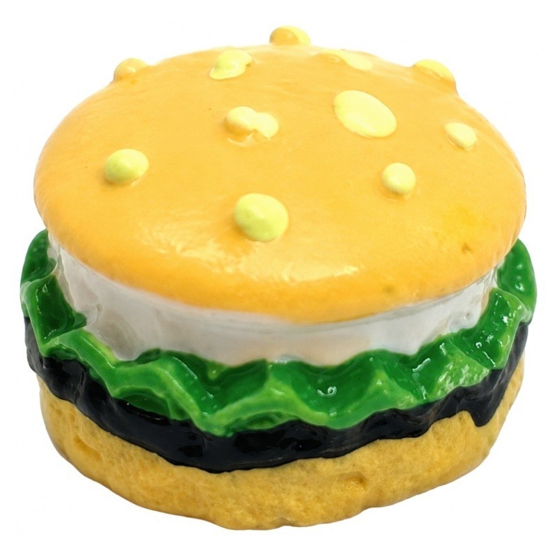 2 Cabochons Hamburger Miniature 12mm